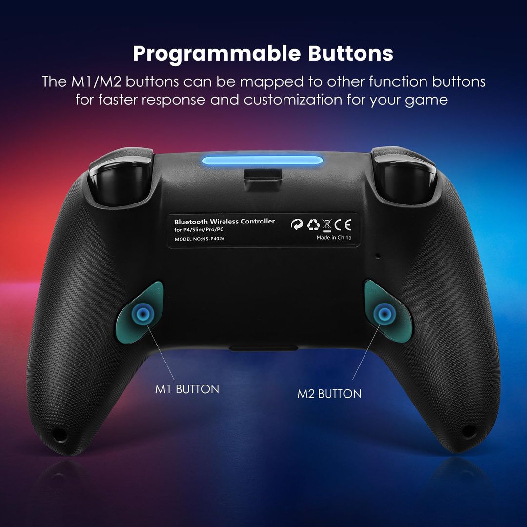 DojoZone brezžični igralni kontroler za PS4 z RGB osvetlitvijo