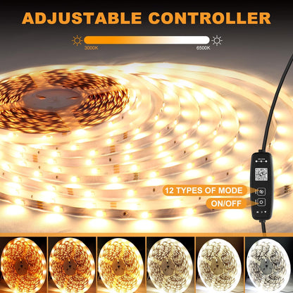 Pametni LED trak TENDIST 20m, z daljincem, aplikacija, (3000K-6500K) - naklikaj.si