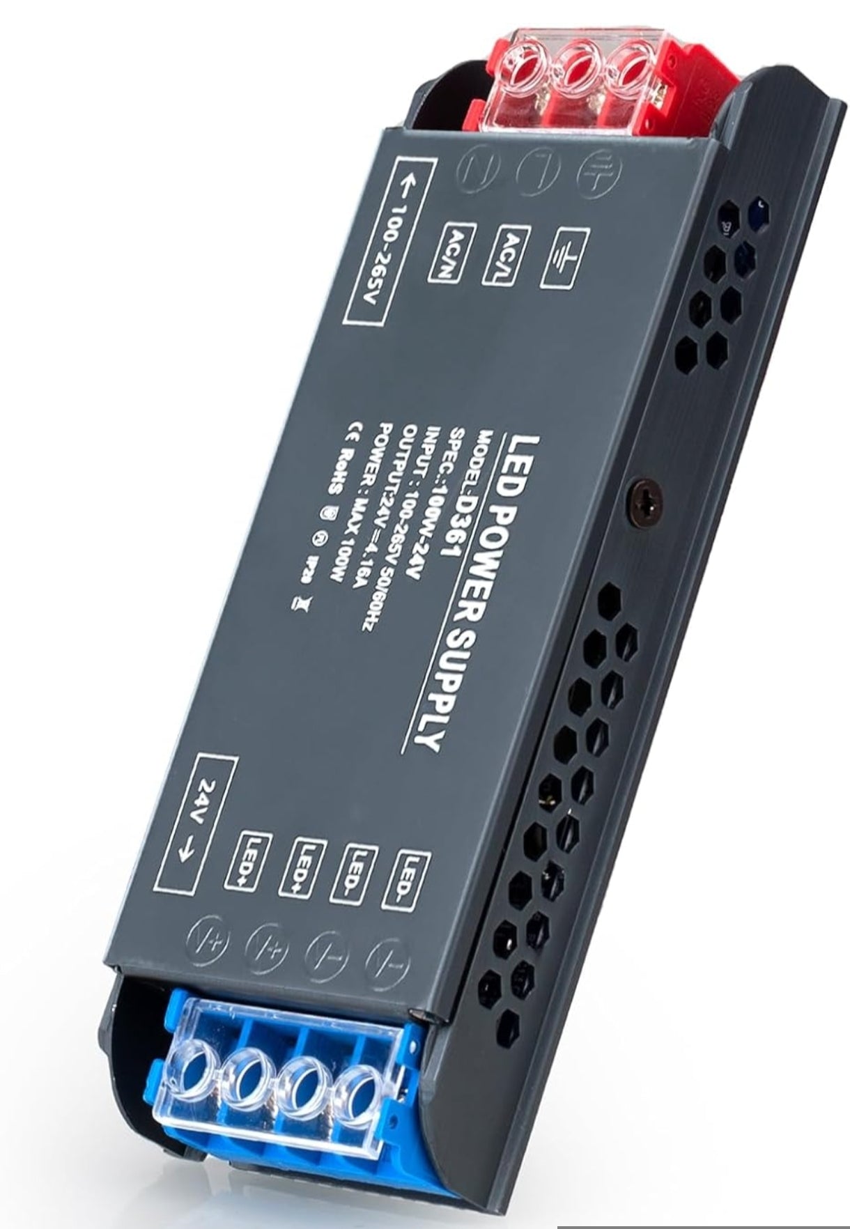 BRIMETI LED transformator 24V 100W, 4,16A – ultra tanek napajalnik za LED trakove