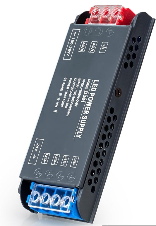 BRIMETI LED transformator 24V 100W, 4,16A – ultra tanek napajalnik za LED trakove