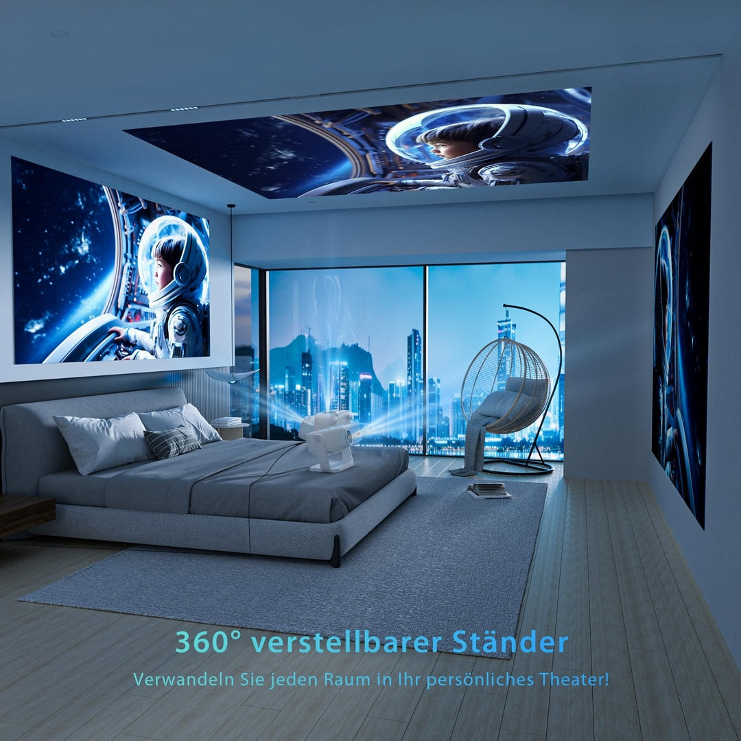 Projektor LISOWOD, 24.000lm, Full HD, 4K podpora, Wi-Fi 6, elektronski zoom, slika do 300', garancija