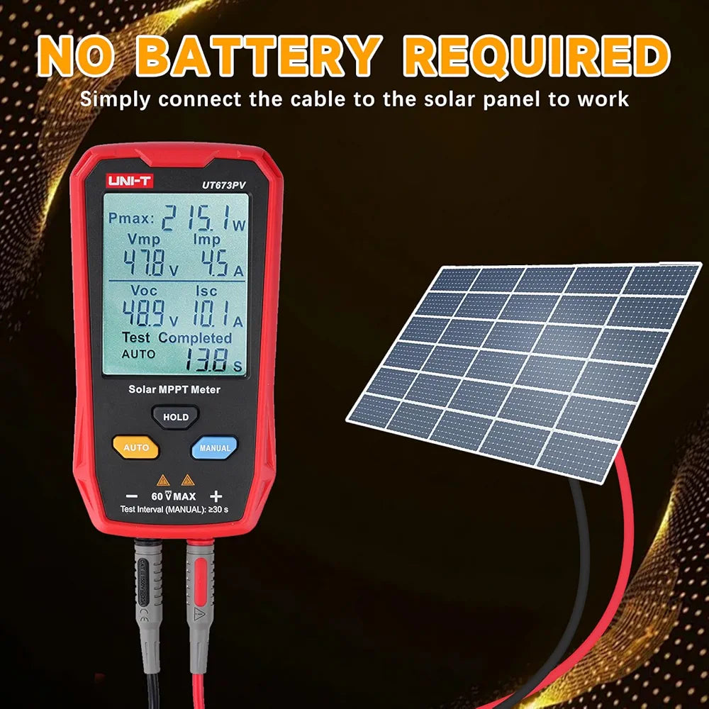 UNI-T UT673PV Solar Panel Tester – profesionalni merilnik za sončne panele (MPPT meter)
