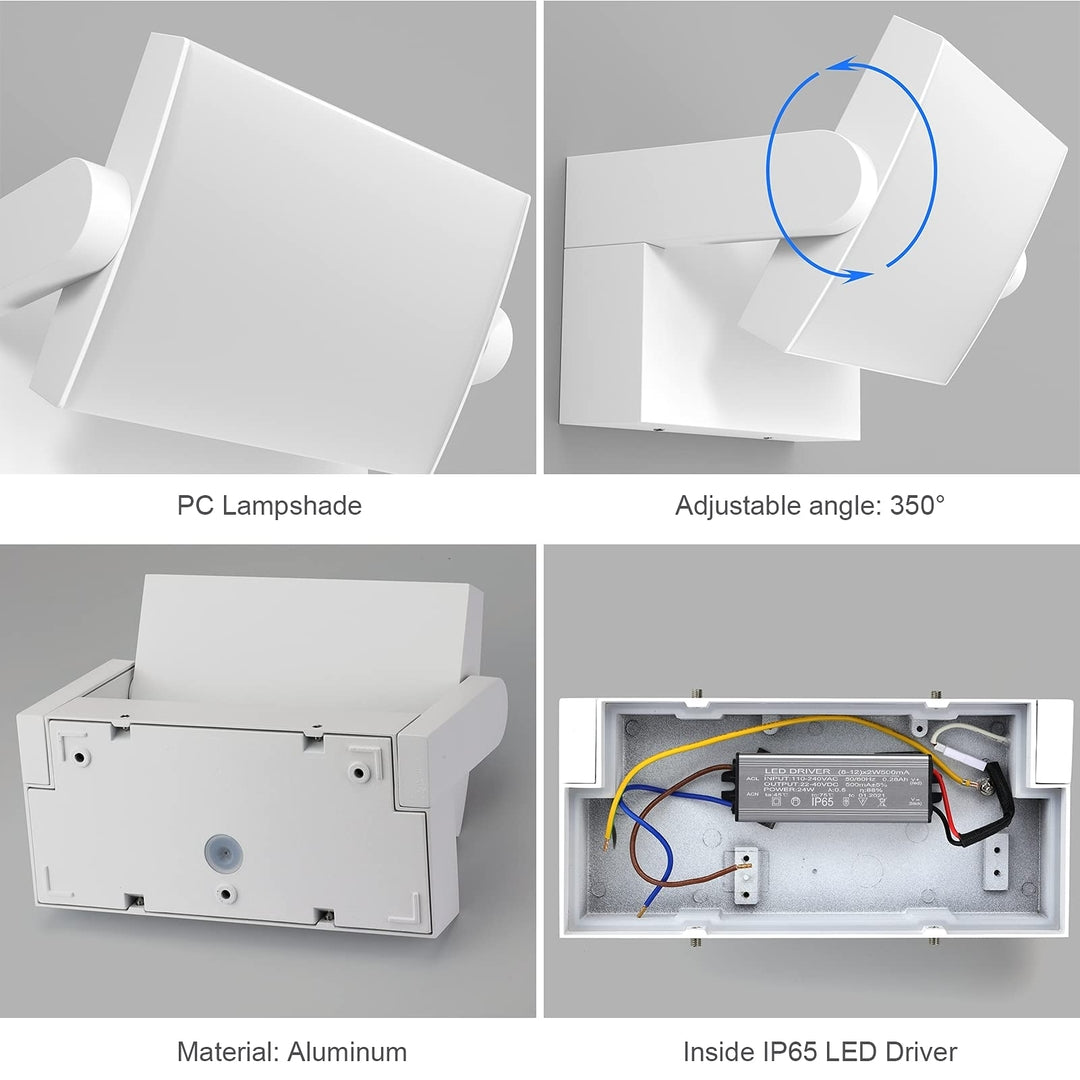 Kligh­ten 24W zunanja LED stenska svetilka, bela (IP65, 3000K)