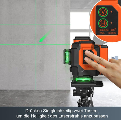 TAKAMINE PRO verzija, 4D gradbeni laser, 16 linij, 4×360°, Bluetooth+daljinec, 1 leto garancija