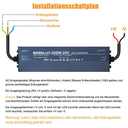 🔌 LED napajalnik 24V 200W, IP67