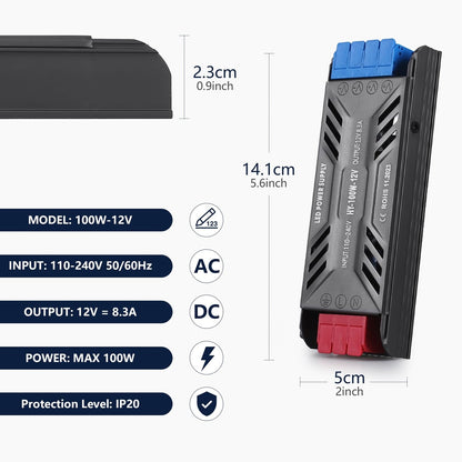 🔌 SUCIKORIO LED napajalnik 12V 300W, 25A, ultra slim