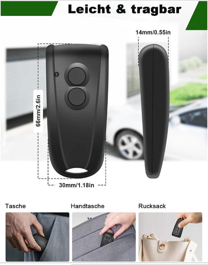 2x daljinec za garažna vrata HÖRMANN / ECOSTAR – 433,92 MHz (2 gumba)