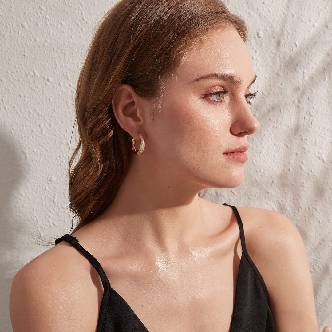 Srebrni uhani 925 Creole za ženske – 20mm - naklikaj.si