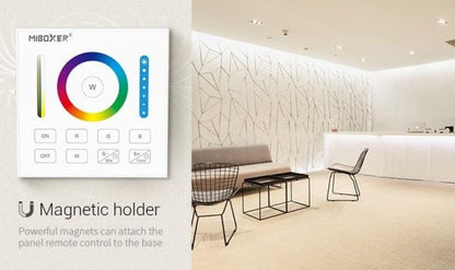 MiBoxer Stenski upravljalnik Mi-Light FUT-B0 – pametni RGB/RGBW/RGB+CCT krmilnik za LED trakove (1-cona)