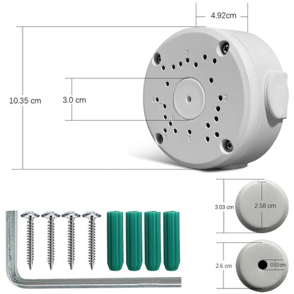 Vodoodporna montažna doza za varnostne kamere (4 kosi, aluminijasta, IP65)
