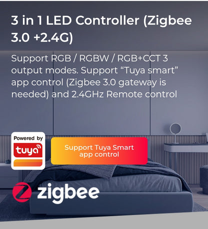 MiBOXER FUT037Z+ 3 v 1 LED krmilnik (Zigbee 3.0 + 2.4 GHz)