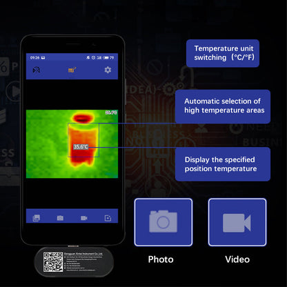 📷HTI HT-102 portable thermal camera for Android – USB-C connection