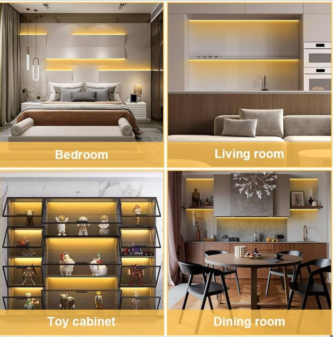 COB LED trak komplet z indukcijskim senzorjem – 6×1 m, topla bela (USB 5 V)