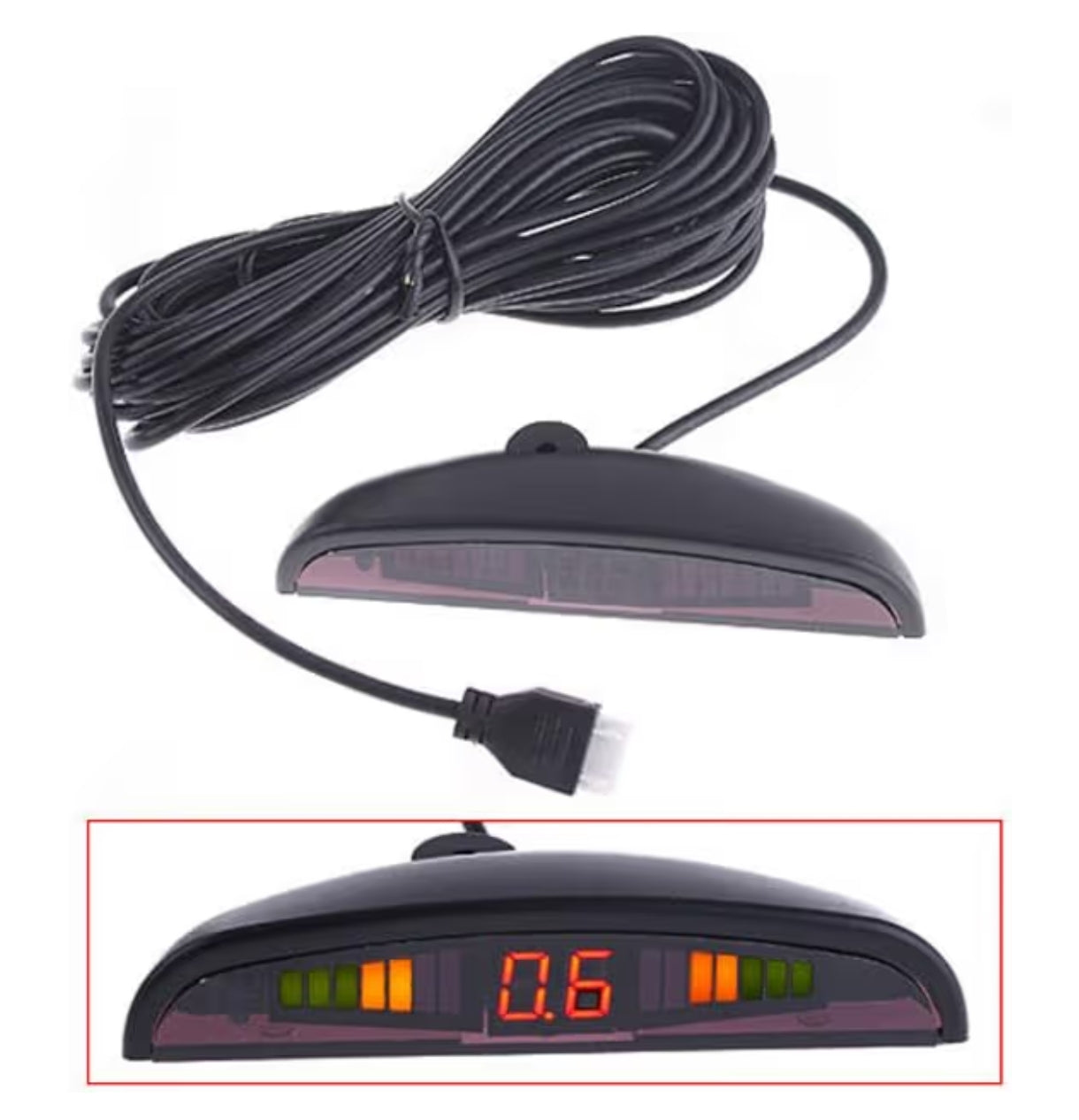 4x univerzalni parkirni senzorji z LED zaslonom - srebrni - naklikaj.si