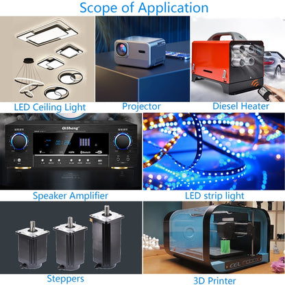 MEISHILE 24V 20A napajalnik – 480W, kovinsko ohišje z ventilatorjem