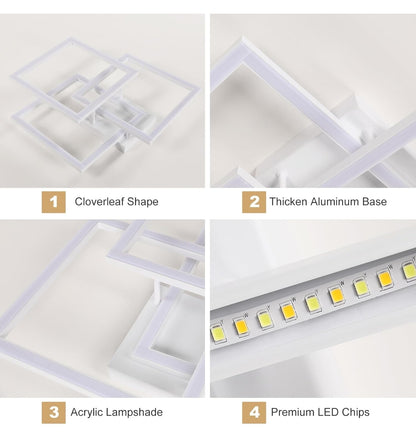 💡LED ceiling lamp with remote control 40W, 4500lm