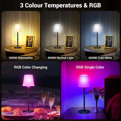💡 AINOSTONE LED namizna svetilka (2 kosa) – USB-C, RGB, IP54