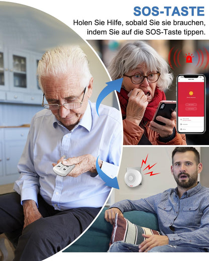 SanJie WiFi varnostni alarmni sistem – komplet s senzorji, PIR detektorjem in daljinci (TUYA APP)