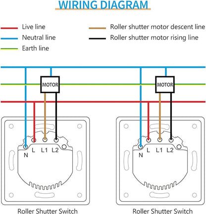 🪟 CURRYSMARTER smart double roller shutter switch with WiFi connection and voice control