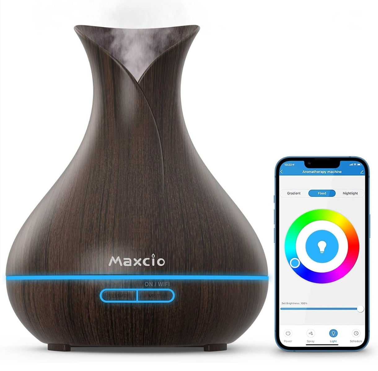 Aroma difuzor Maxcio – 400 ml, WiFi pametni nadzor, Alexa/Google Assistant