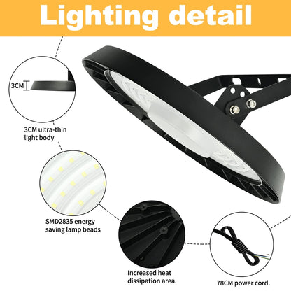 Industrijska LED svetilka Jefedana 300W – 30000LM, IP65, hladno bela (6500K)