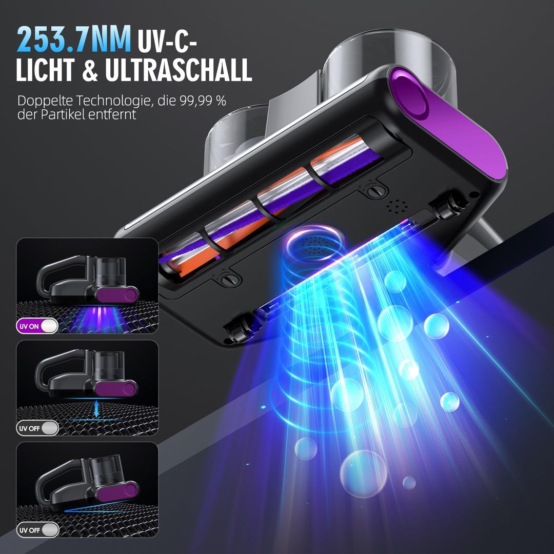 Sesalnik za vzmetnice z UV-C svetlobo in HEPA filtracijo, 5m kabel - naklikaj.si