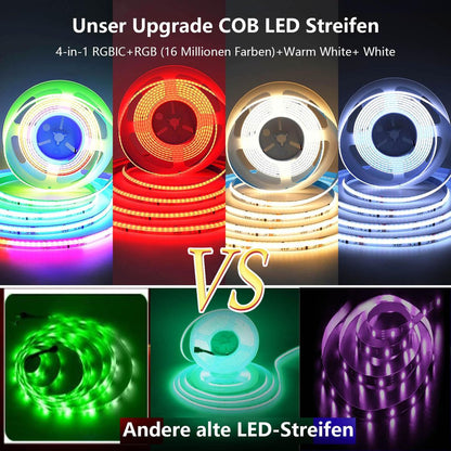 Pametni COB RGBIC LED trak 4-v-1 - 5m - naklikaj.si