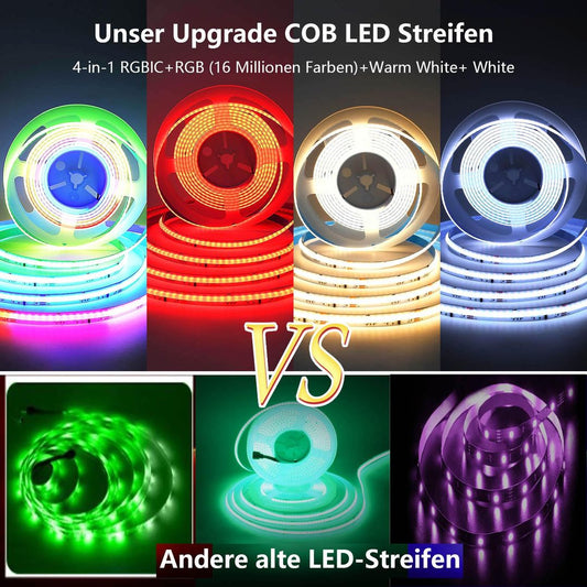 Pametni COB RGBIC LED trak 4-v-1 - 5m - naklikaj.si