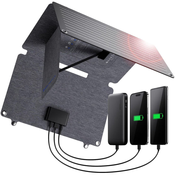 Prenosni solarni polnilec 30W ETFE – vodoodporen