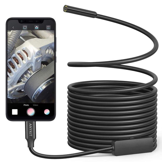 📷 Endoskopska kamera Anykit – USB-C/iPhone, 3m kabel, 8 LED, IP67 vodoodporna