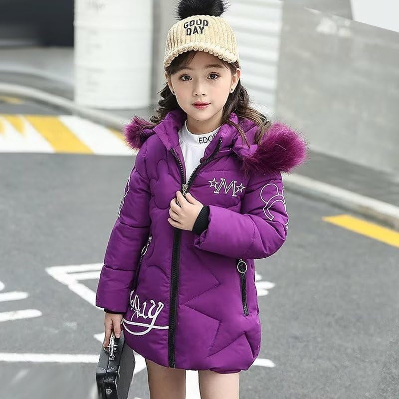 Otroška zimska jakna z krznom (velikost 152–158)