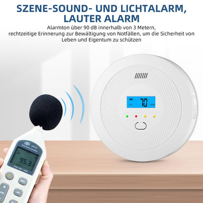 🚨 Carbon monoxide detector (2 pieces) – LCD display and loud alarm