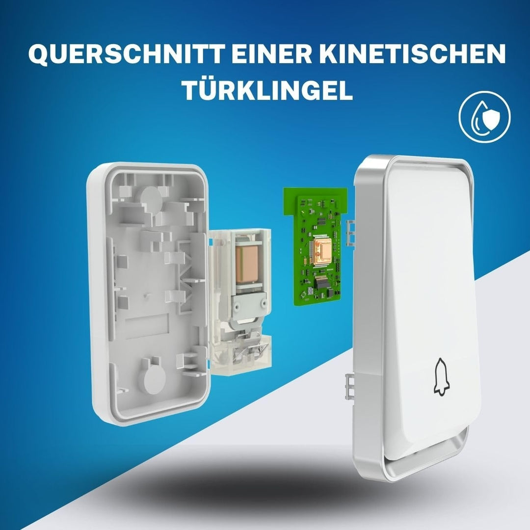 Brezžični zvonec Bell4U (brez baterij, vodoodporen, 3 sprejemniki)