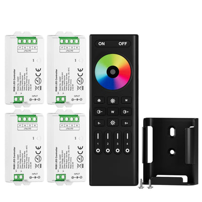 BTF-LIGHTING RGB FCOB/COB RF 2.4GHz komplet – daljinec + 4x RGB sprejemnik