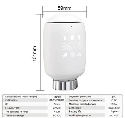 🌡️OSCEVIA TV05 Zigbee 3x wireless smart radiator thermostat, Tuya app, Alexa...