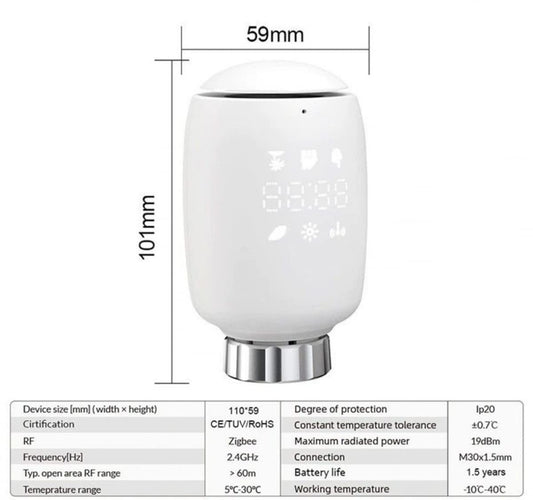 🌡️OSCEVIA TV05 Zigbee 3x brezžični pametni termostat za radiatorje, aplikacija Tuya, Alexa...