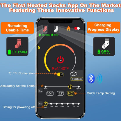 🧦 VICEPLUS electric heating socks with app and 2x 6000mAh batteries (universal)