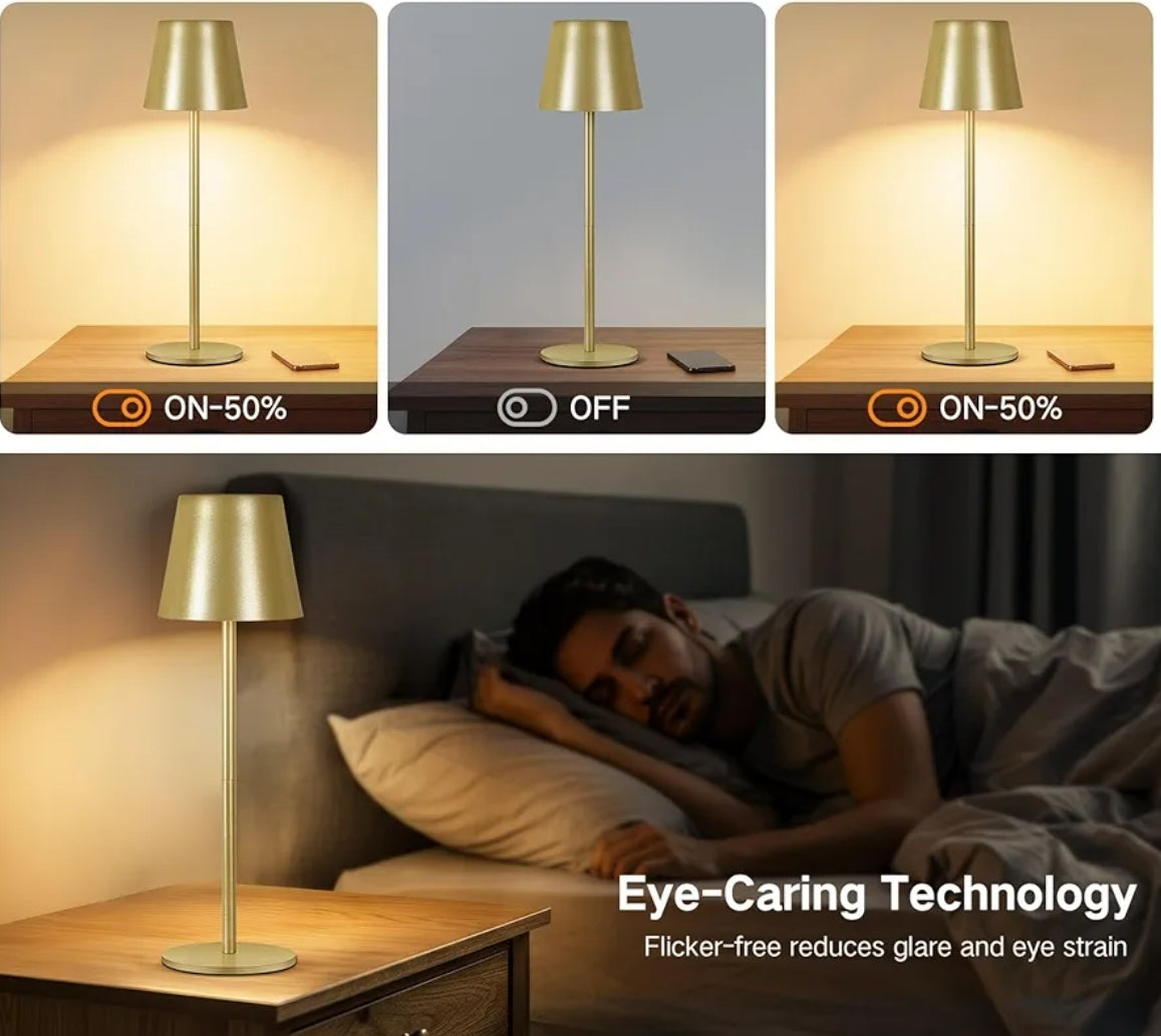 💡2x OUTON LED brezžična namizna svetilka, 3 barvne temperature, USB-C, 5200 mAh