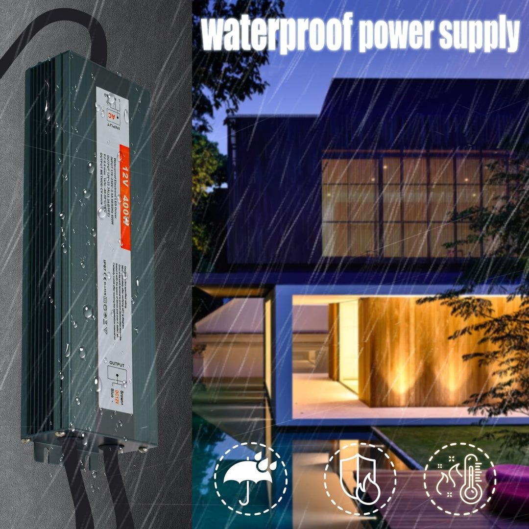🔌 LED napajalnik 12V 400W, IP67 vodoodporen