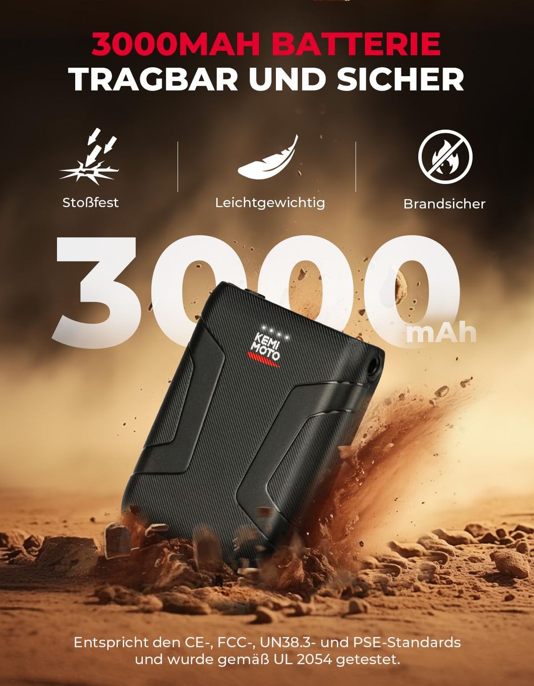 Grelne motoristične rokavice KEMIMOTO, baterija 2x 3000mah - velikost M