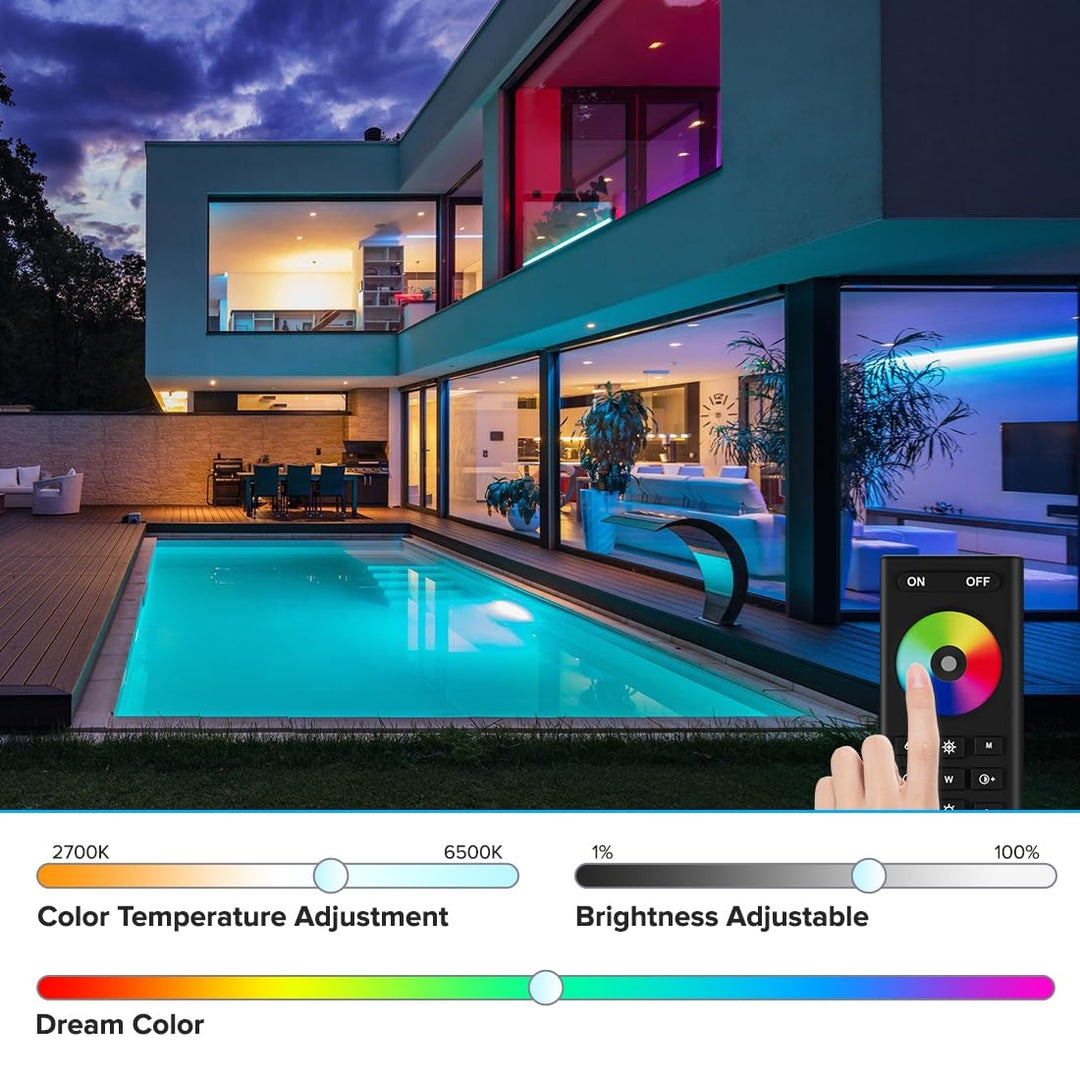BTF-LIGHTING RGB FCOB/COB RF 2.4GHz komplet – daljinec + 4x RGB sprejemnik