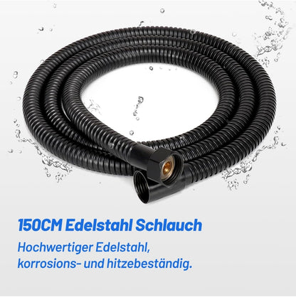 🚿 Shower handle with 8 functions and 150 cm metal hose