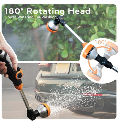 🚿 Garden spray gun with 180° adjustable head - 8 spraying modes