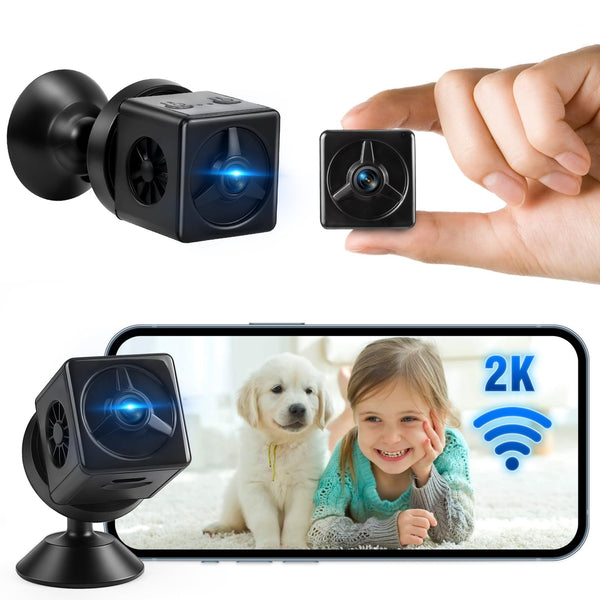 KIMTAR mini 2K WiFi kamera – brezžična, magnetna z zaznavanjem gibanja