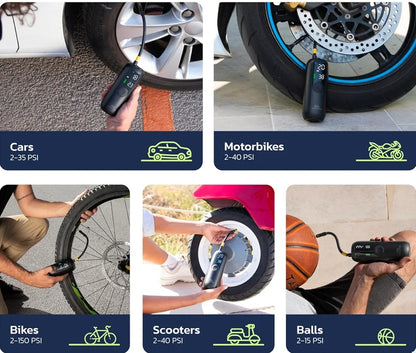 WOOWIND prenosni kompresor za pnevmatike – 150 PSI, USB-C