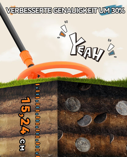 SUNPOW otroški detektor kovin – vodoodporen, nastavljiv in enostaven za uporabo (5–12 let)