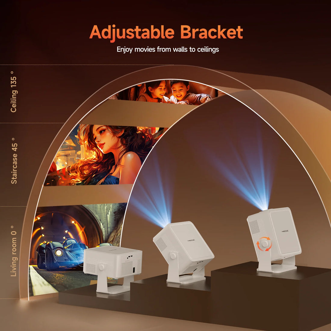 LED projektor Magcubic HY450MAX, 4K/8K, Android 14, Wifi 6, 1100 ANSI, AutoFocus