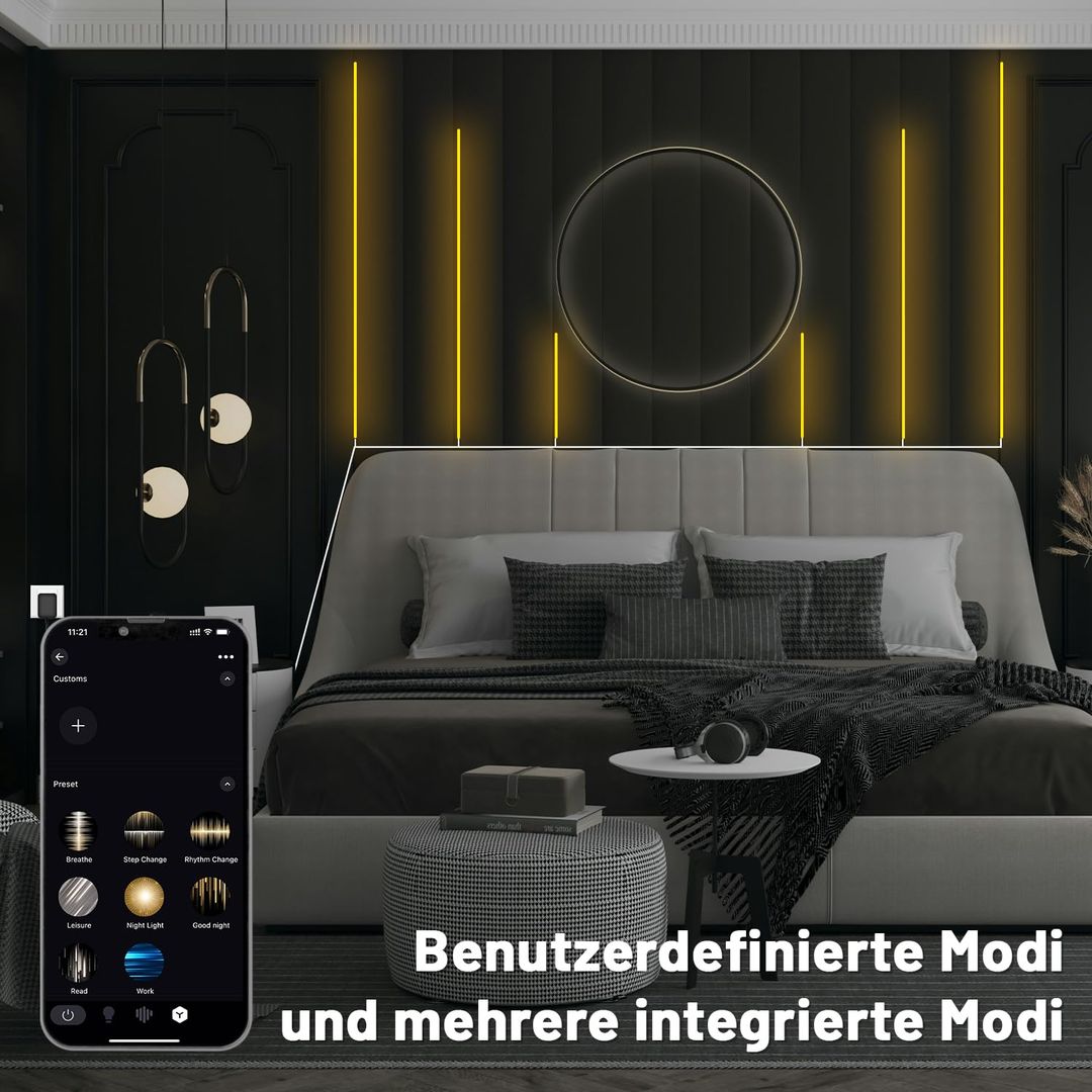 LICHASER 6x3m COB LED trak – 4000K, WiFi, daljinec