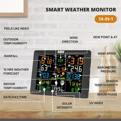 🌦 Raddy WF-100C Professional Weather Station