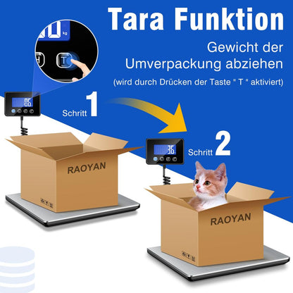 Elektronska paketna tehtnica do 300 kg z LCD zaslonom – USB polnjenje